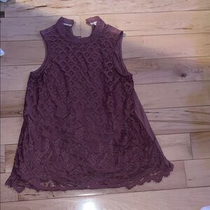 Rewind Mauve Lace Top